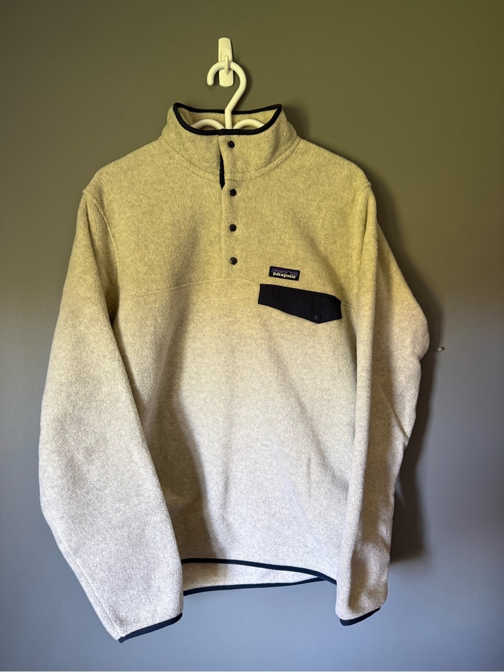 Patagonia Men's Classic Synchilla Snap-T Fleece Pullover - Cream/Black